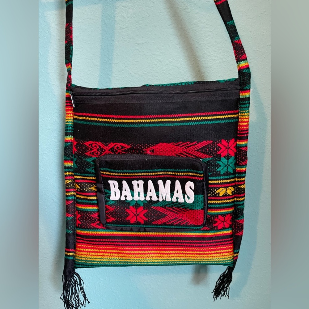 Bahamas Shoulder Bag Purse Woven Souvenir